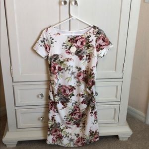 PinkBlush Maternity Dress Cream Floral